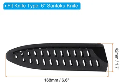 Produktbild von 2 Stš¹ck 168x42mm Messerschutzhš¹lle fš¹r 152mm/6" Kochmesser, Universal Messerscheide aus PP Kunststoff Klingenschutz Messerhš¹lle fš¹r Kš¹chen Haushalt Hotel Esszimmer, Schwarz