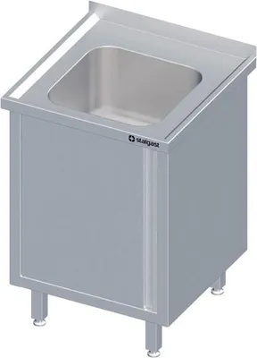 Produktbild von Spülschrank mit Flügeltür 600x600x850 mm, mit einem Becken mit Aufkantung, verschweißt