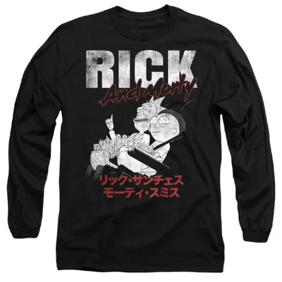 Produktbild von Rick And Morty - T-Shirt für Herren/Damen Uni, Langärmlig TV41450 (S) (Schwarz)