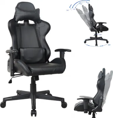 Produktbild von Bürostuhl Gaming Stuhl Thomas - Racing Gaming Style Stuhl - schwarz