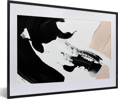Produktbild von MuchoWow® Gerahmtes Poster Farbe - Design - Abstrakt 60x40 cm - Poster mit Schwarzem Bilderrahmen Wandposter Rahmen Foto Bilder - Schlafzimmer - Plakat in Rahmen - Drucken