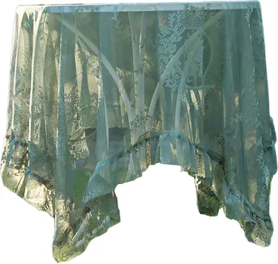 Produktbild von Retro-Tischdecke, durchsichtige, ausgehöhlte Spitze, romantischer Stil, runde Form, Rüschen, Blumenstickerei, Tischschutz, Bankette, Party-Dekoration, Tischdecke