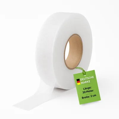 Produktbild von Bestlivings Saumband ( 30m x 2cm ) Extra Stark zum aufbügeln, Bügelband für Textilien, Kleidung, Gardinen - kürzen ohne nähen einfach aufbügeln