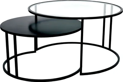 Produktbild von Miliboo - Verschachtelungstische aus Glas und Metall TAHL