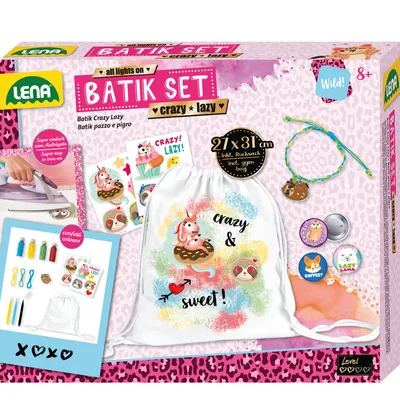 Obrázek produktu pro Lena Batik Crazy & Lazy Set, Kreativní souprava pro děti, 8 rok/roky, Vícebarevný