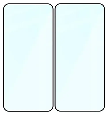 Produktbild von 2x Gehärtetes Glas für Galaxy S25 FE / S24 FE / A36 5G / A56 5G, Bizon Glass Edge Duo, Schwarzer Rahmen