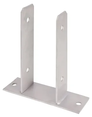 Produktbild von Alberts U-Pfostenträger | zum Aufschrauben | Edelstahl | lichte Breite 71 mm
