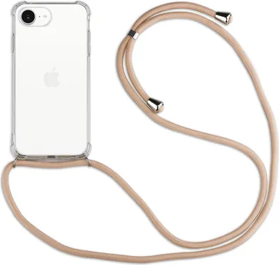 A clear product shot of a phone case with a lanyard attached, presented on a white background.
