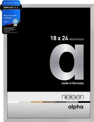 Produktbild von nielsen Aluminium Bilderrahmen Alpha, 18x24 cm, Silber Matt