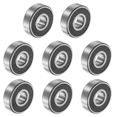 Tiefrille-Kugellager 607RS, 7x19x6 mm, 8 Stück, doppelt abgedichtet