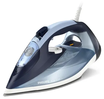 Produktbild von Philips Bügeleisen 7000 Series mit Keramikbügelsohle, 50 g/min kostanter Dampf, 2800 W, Blau (DST7020/20)