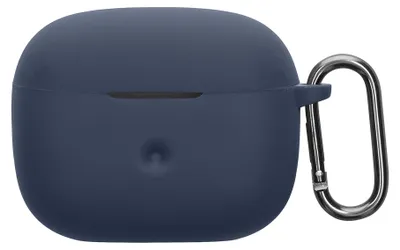 Produktbild von kwmobile Schutzhülle für Bowers & Wilkins Pi6 / Pi8 Hülle - TPU Silikon Case für Kopfhörer Ladecase - stoßfestes Cover mit Karabiner - Dunkelblau
