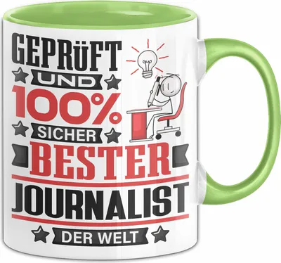 Produktbild von Journalist Geschenk Lustiger Spruch für Journalist Geschenkidee Bester Journalist Der Welt (Grün)
