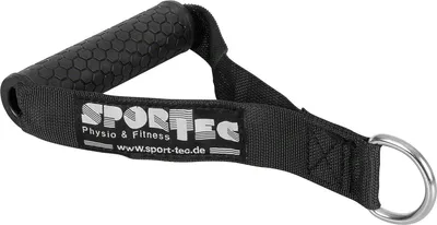 Produktbild von Sport-Tec Kabelzug Griff, Handgriff für Seilzug, Einhandgriff für Widerstandsbänder, gummiert, schwarz