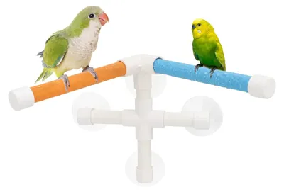 Produktbild von Omgoods – Verstellbarer Sitzstab für Vögel mit Saugnäpfen – Für Papageien und kleine Vögel