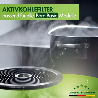 Produktbild von Kasper Solutions® Aktivkohlefilterset kompatibel mit Bora Basic BIU/BHU/BFIU (2 Stück) - Kompatibel mit allen Bora Basic Modellen - Erhöhter Pflanzen-Aktivkohlegehalt für natürliche Frische