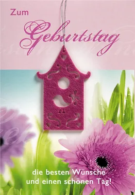 Produktbild von Geburtstag Glückwunschkarte 116x166 cm  Beste Wünsche schöner Tag