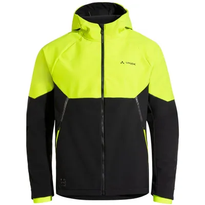 Obrázok produktu pre Vaude Qimsa Softshellová bunda - pánska, s kapucňou, neónovo žltá - veľkosť L