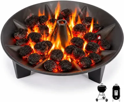 Image de Support pour bûches de 47 cm / 57 cm / 67 cm, en fonte, grille de remplacement pour barbecue