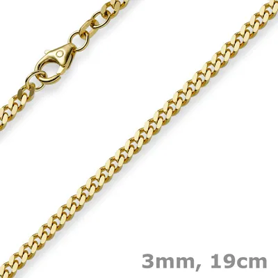 3mm-Panzerarmband-750-Gelbgold-19cm