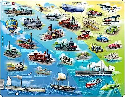 Produktbild von Puzzle - Historische Transportmittel