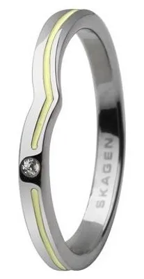 Immagine prodotto di Anello da donna Skagen argento/giallo JRSY018, misura anello: 57 (18.1) SS8 M27