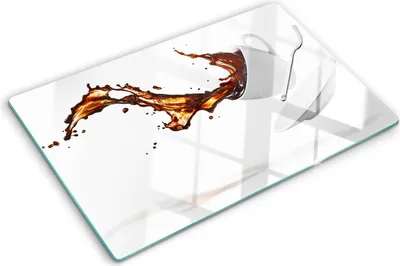 Obrázok produktu pre Sklenená ochranná doska – Kryt varnej dosky – Kryt na indukčnú dosku – 80x52 cm – Rýchle čistenie – Tvrdené sklo – Rozliata káva