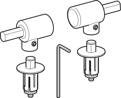Produktbild von Geberit Scharniere passend zu Flow WC-Sitz 575950 598054000