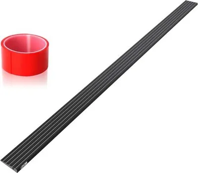 Productafbeelding van PVC Drempelhelling 1 cm Zwart - Rolstoel Oprijplaat 800 kg - Antislip voor Rollator en Kinderwagen
