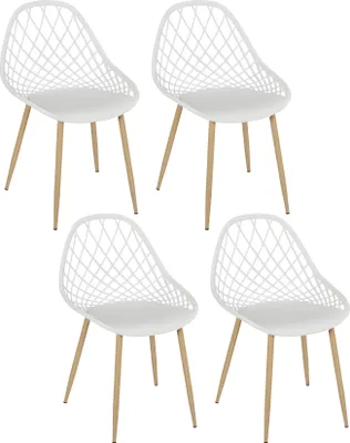 Image de Chaise Exterieur Malaga Blanc - Lot De 4