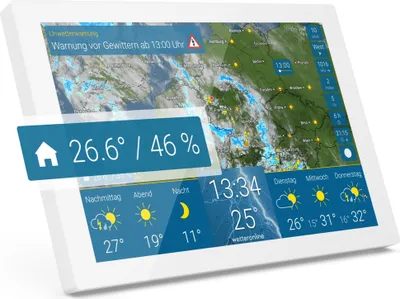 Produktbild von wetteronline home 3 – WetterDisplay mit WetterRadar – Innenraumsensor uvm.