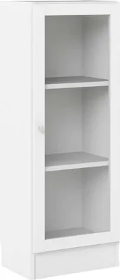 Produktbild von Dmora Bücherregal Alexiane 40,6x28,3x107,2 cm Weiß 2 Regale, 1 Tür