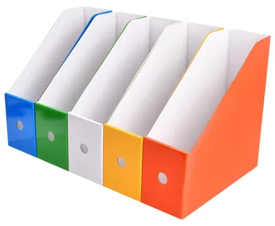 Image de Porte-revues 5 compartiments - Organisateur de bureau A4 avec étiquettes