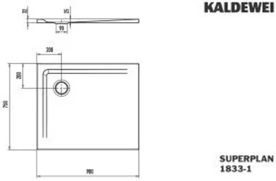 Produktbild von KALDEWEI SUPERPLAN 1833-1, Duschwanne, 90x75cm, 383300013711