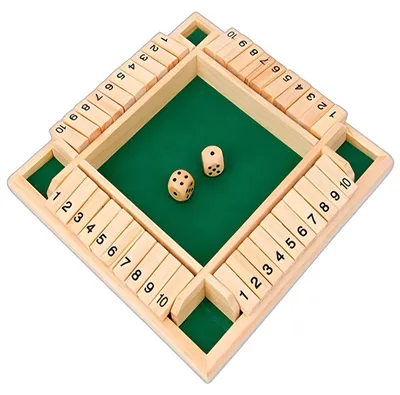 Produktbild von Klassisches Holz Shut The Box Spiel für 4 Spieler