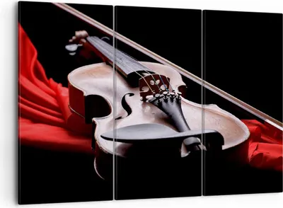 Produktbild von Bild auf Leinwand - Leinwandbild - Violine Harmonie Instrument Musik - 105x70cm - Wand Bild - Wanddeko - Leinwanddruck - Bilder - Kunstdruck - Leinwand bilder - Wandkunst - CE105x70-2183