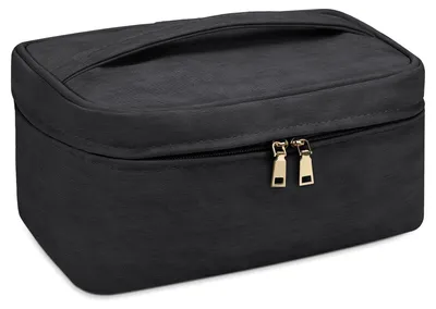 Immagine prodotto di Solidchoice - Borsa da toilette grande, impermeabile, per trucchi, per donne - Nera