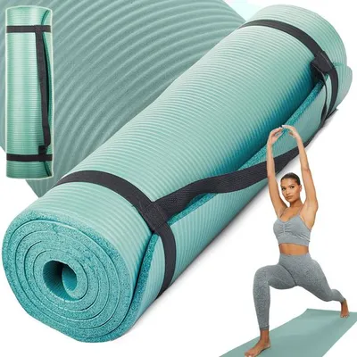 Obrázek produktu pro Podložka na cvičení jógy, pilates a fitness, protiskluzová, silná, areobic 180x60
