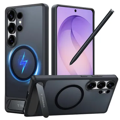 Zdjęcie produktu dla Torras - Pstand Etui z podstawką do Samsung Galaxy S26 Ultra - czarne