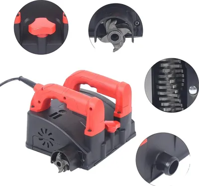 Produktbild von Elektrischer Wandhobel, verstellbare Tiefe, Hochgeschwindigkeitsleistung, Rot