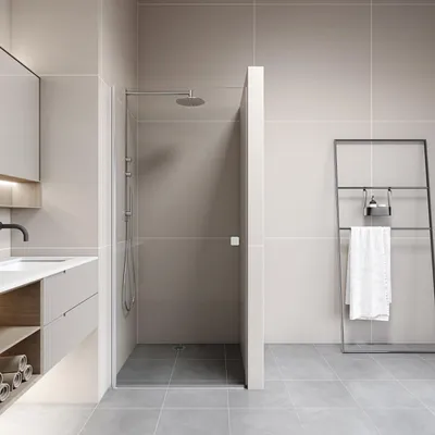 Immagine prodotto di Porta doccia 90cm MARWELL porta doccia a battente YORK II cromo Porta a battente - 90x190cm - installabile capovolta - profilo a parete regolabile - profili in alluminio di alta qualità