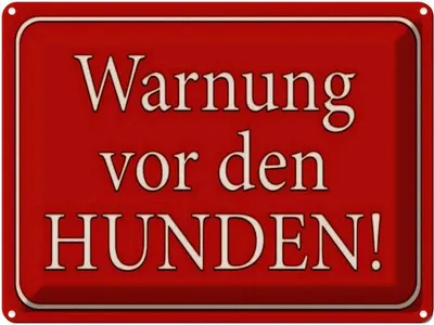 Produktbild von vianmo Blechschild 30x40 cm Warnung vor den Hunden Hund