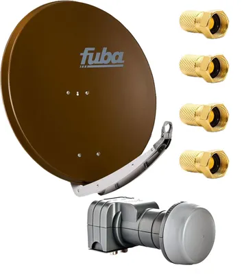 Produktbild von Fuba DAA 780 B Satellitenantenne 78 cm Aluminium Braun DEK 217 Twin LNB 4 F-Stecker