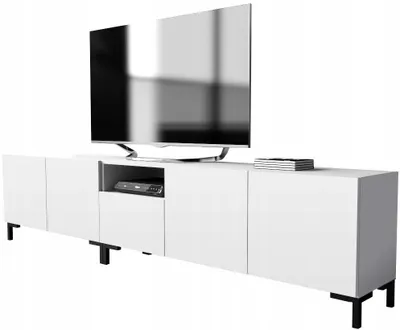 Zdjęcie produktu dla szafka rtv pod telewizor 250 250cm biały mat na nóżkach