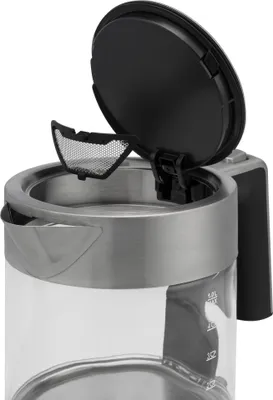 Obrázek produktu pro Princess 236040 Brighton skleněná konvice - 1 l - 2200 W - černá - nerezová ocel - transparentní - sklo - nerezová ocel - ukazatel hladiny vody - ochrana proti přehřátí (01.236040.01.001)