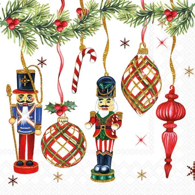 Produktbild von Servietten Papier 33x33cm 3-lagig Weihnachtsanhänger Motiv 20 Stück