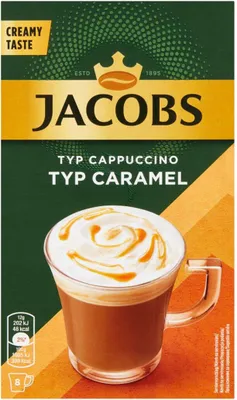 Produktbild von Jacobs Caramel Cappuccino Instant-Kaffeegetränk 96 g (8 x 12 g)