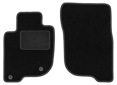 Produktbild von Velours-Fußmatten Vorne passend für Fiat Fullback (Feld, Bj. 2015-) –  schwarz, passgenau, mit Befestigungen set 2 Stk. - STANDARD