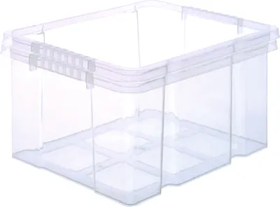 Produktbild von BigDean 2x Stabile Kunststoffbox Eurobox (Dreh Stapelbar) 44x35x24cm passt in Kastenregale