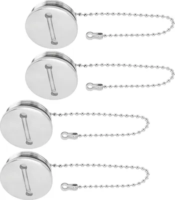Immagine prodotto di 4 tappi per serbatoio carburante per imbarcazioni, acciaio inox 316, 38 mm, inossidabile, per yacht marini